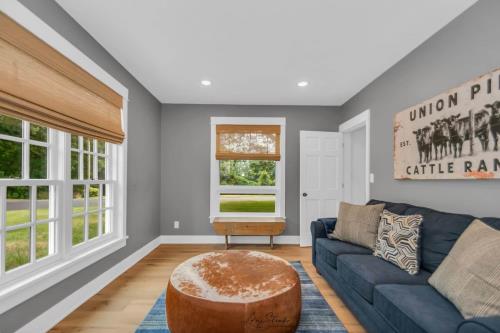 Modern Farm Home living room in Union Pier, MI.